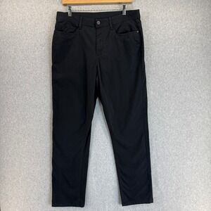 English Laundry Mens 32 x 30 Black Casual Pants Chino Cotton Slim Straight Leg